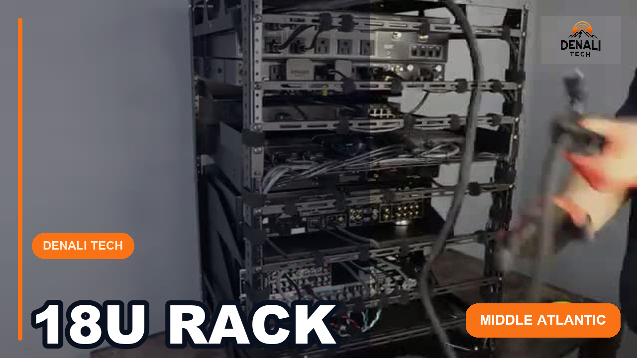 18U Middle Atlantic AV rack build by Denali Tech